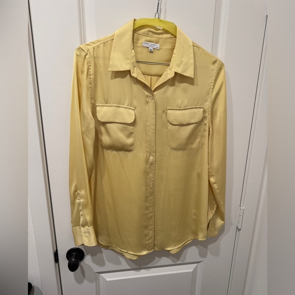 Equipment Yellow Button-Up Shirt